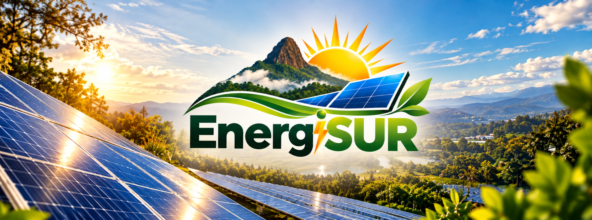 Paisaje y paneles solares EnergiSUR